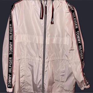 Tommy Hilfiger White Hooded Windbreaker